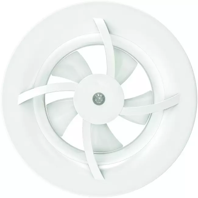 Solara badkamerventilator met heat mover - 100 mm diameter - mat wit
