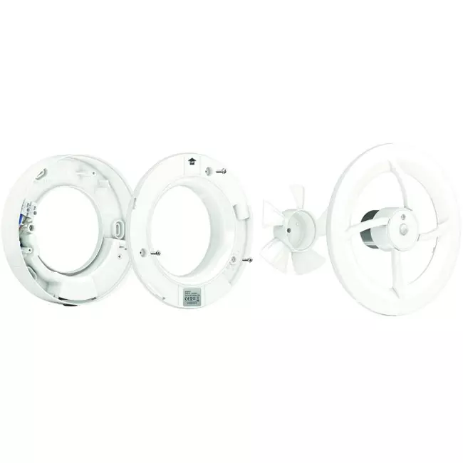 Solara badkamerventilator met heat mover - 100 mm diameter - mat Zwart