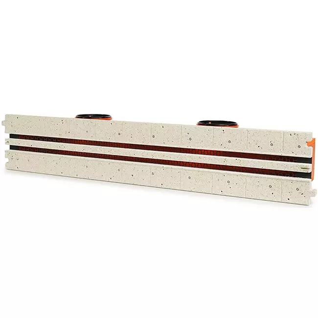 Ergovent instucbaar frameloos lijnrooster 1050 mm met aansluitdiameter 125 mm - airconditioning - 2 sleuven