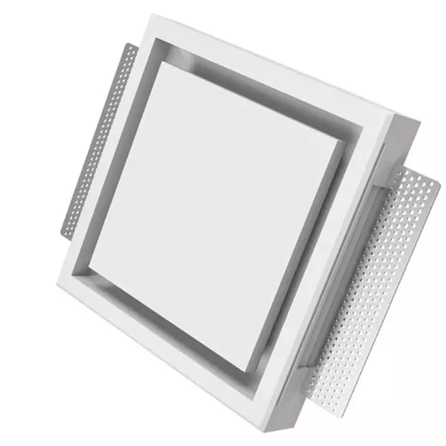 Ergovent instucbaar frameloos ventilatieventiel vierkant 125 mm
