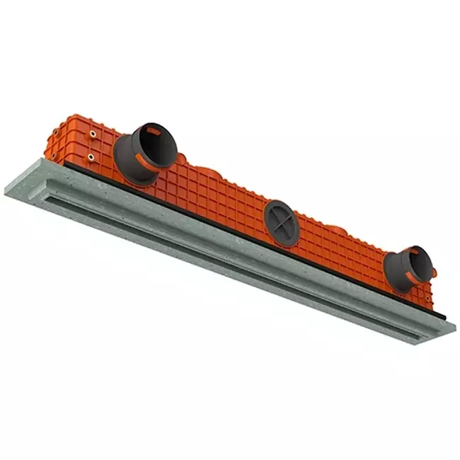 Ergovent instucbaar frameloos lijnrooster 1000 mm met aansluitdiameter 75 mm - standaard