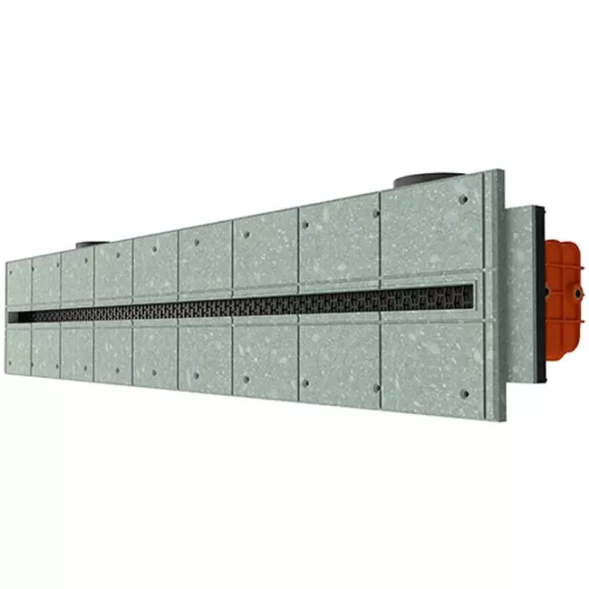 Ergovent instucbaar frameloos lijnrooster 1000 mm met aansluitdiameter 75 mm - profiel