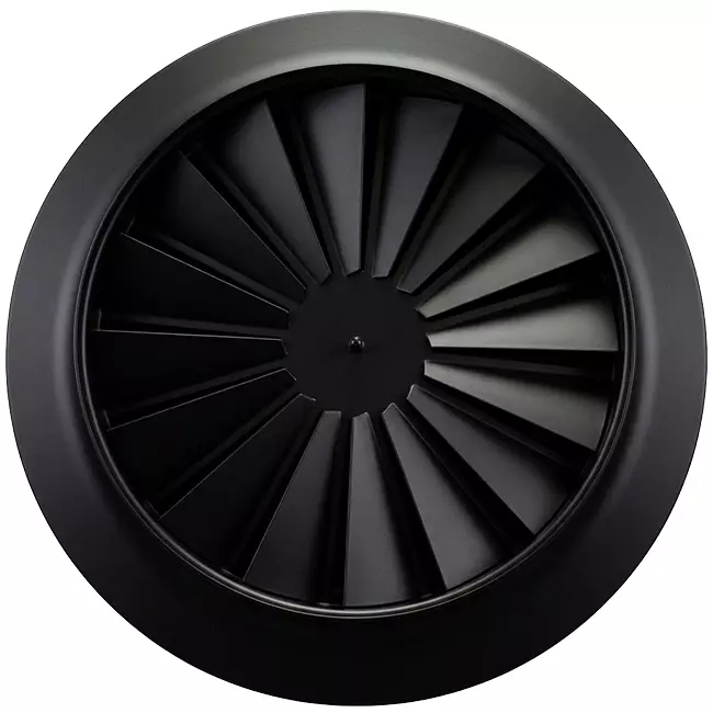 Wervelrooster rond 125 mm centrale schroef - SWR125 RAL9005 30% glans