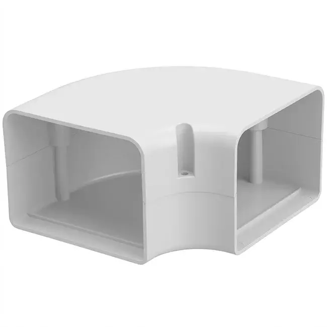 ClimaConnect 90° platte bocht voor montagekanaal 75 mm - RAL 9010