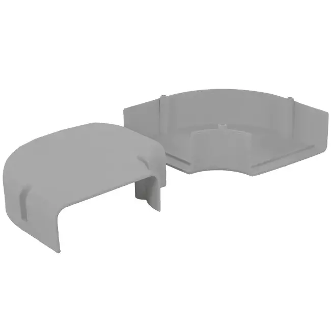 ClimaConnect 90° platte bocht voor montagekanaal 75 mm - RAL 9010