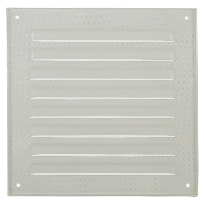 Buitenrooster vierkant 200x200 mm aluminium - RAL9010