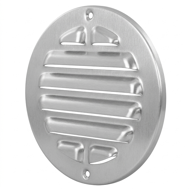 Buitenrooster rond 200 mm aluminium - geanodiseerd aluminium