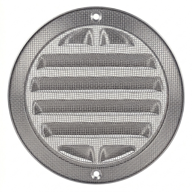 Buitenrooster rond 200 mm RVS304