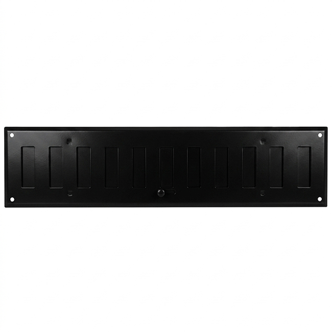 Wandrooster verstelbaar 300x100 mm metaal - RAL 9005 30% glans