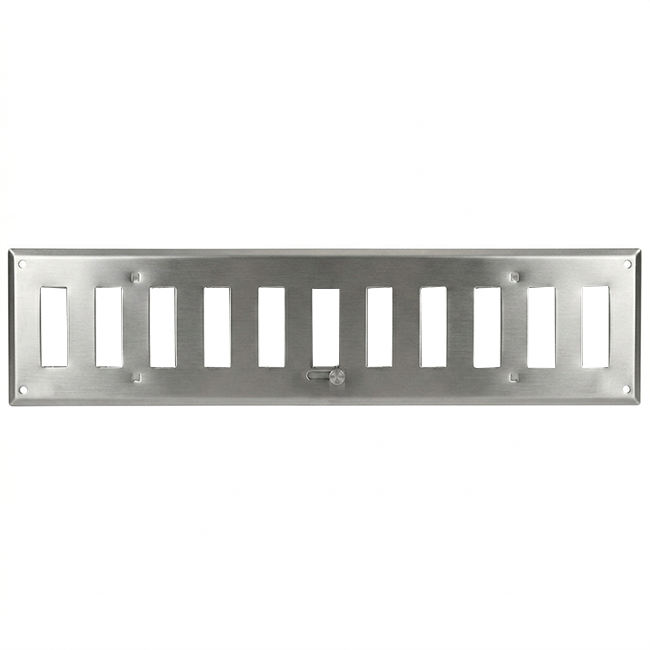 Wandrooster verstelbaar 300x100mm metaal - Ongecoat