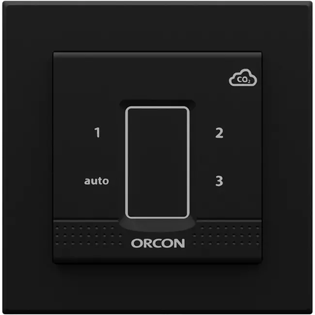 Afdekkap zwart voor Orcon CO₂ inbouw bedieningssensor 15RF