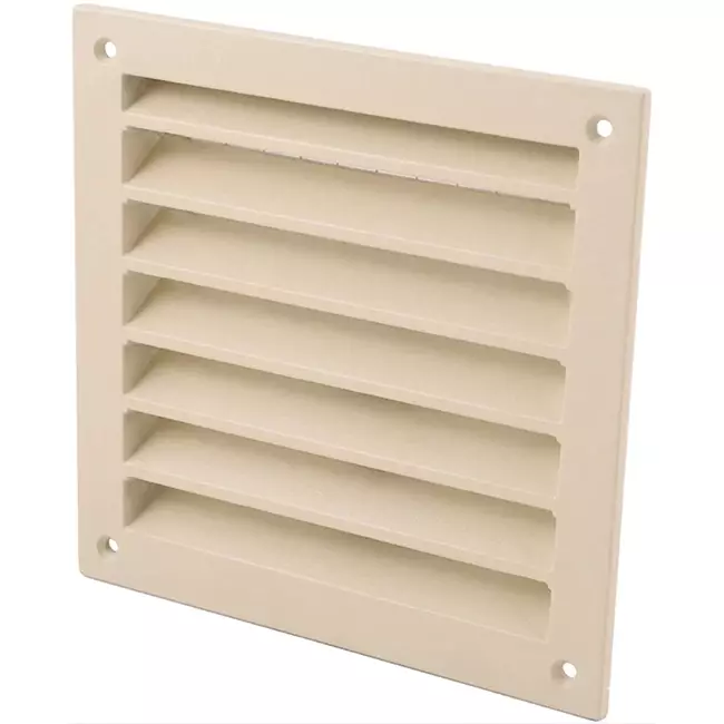 Grille murale extérieure en aluminium 150x150 mm - RAL 1015