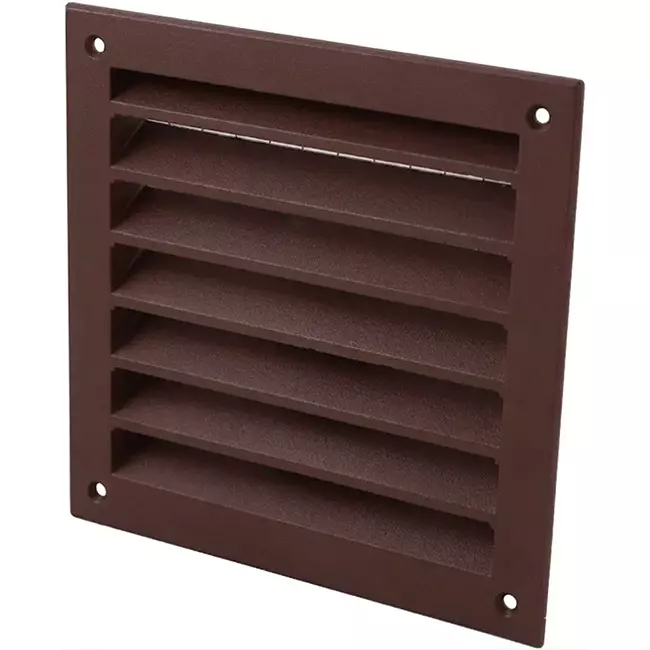 Grille murale extérieure en aluminium 150x150 mm - RAL 8016