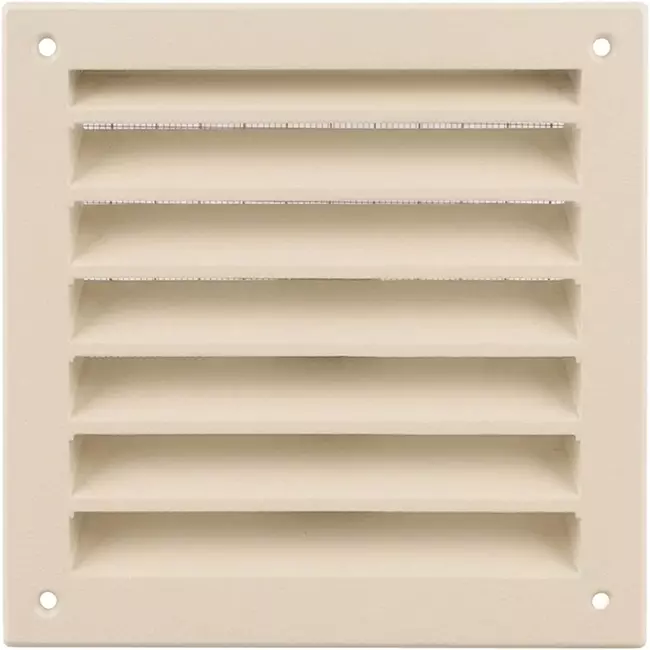 Grille murale extérieure en aluminium 150x150 mm - RAL 1015