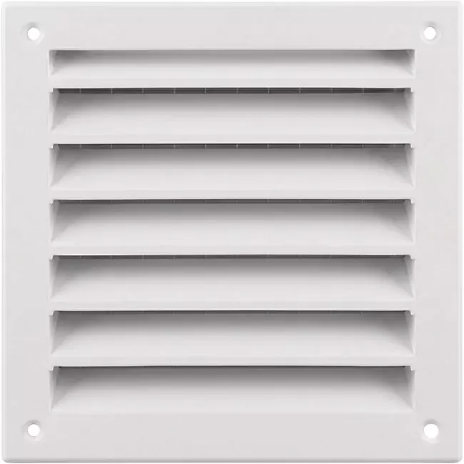 Grille extérieure en aluminium 100x100 mm - RAL 9016