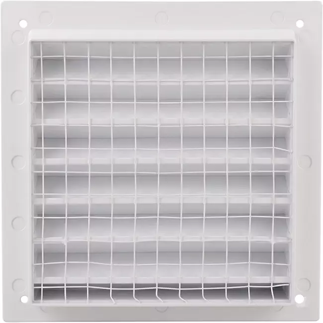 Grille extérieure en aluminium 100x100 mm - RAL 9016