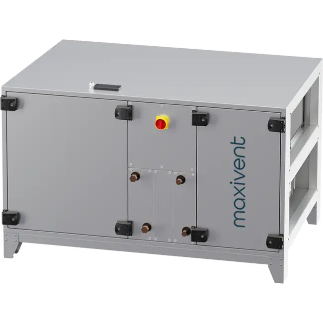 Maxivent WTW luchtbehandelingkasten met warmtewiel 2000 m3/h met warmwaterbatterij en koudwaterbatterij horizontaal rechts - RHE 2000 H WKJR