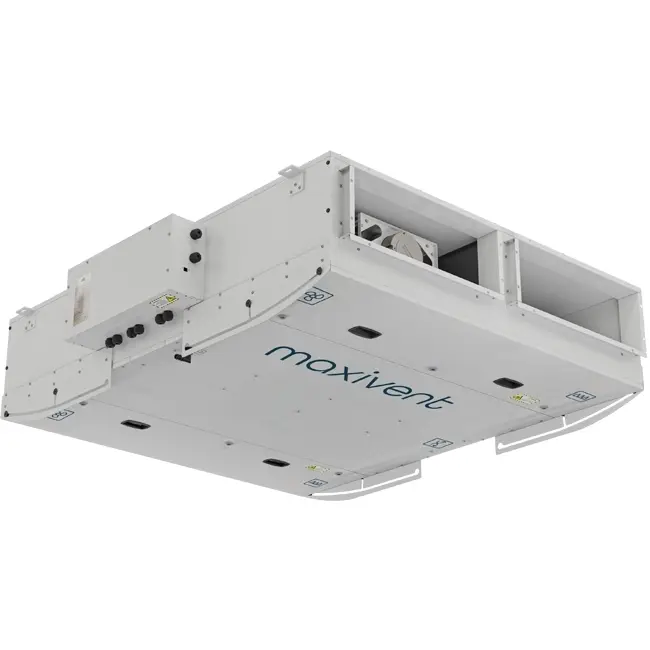 Maxivent WTW luchtbehandelingskast plafond met tegenstroomwisselaar 400 m³/u horizontaal links - M4004