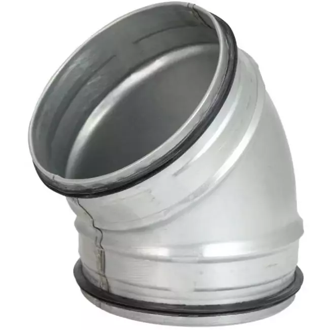 Korte ronde spiro bocht 45° Ø 160mm voor spirobuis