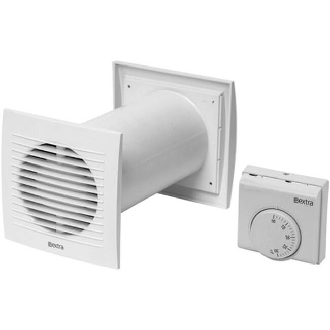 Ventilateur Ø 128 mm Blanc avec thermostat - SPKT125