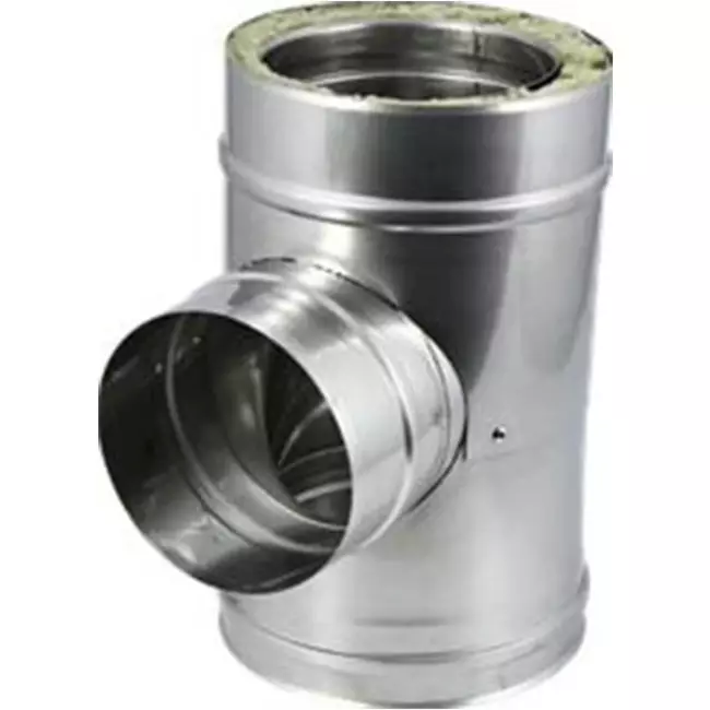 DW diameter 130 mm (130/180) T-stuk T90 EW I316L/I304 (D0,5/0,6)