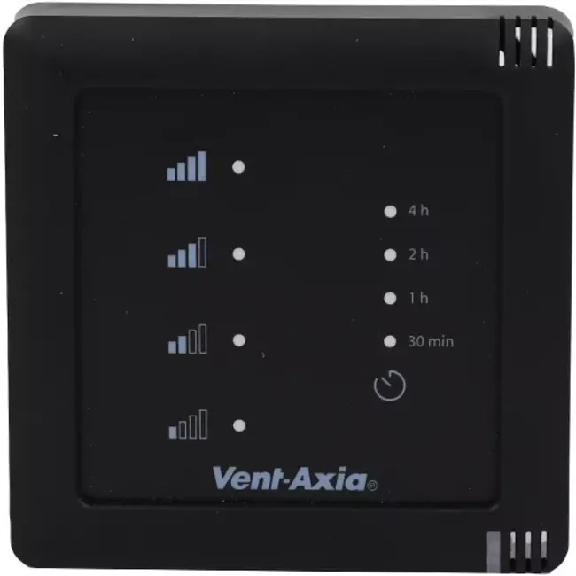 Vent-Axia Multihome RFT 4-standenschakelaar met batterij zwart - SSU-BZ