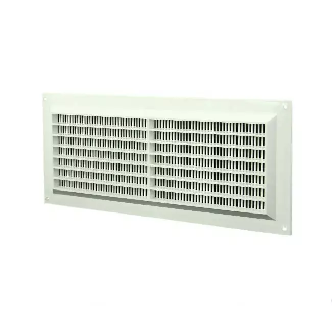 Ventilatierooster rechthoekig met grill 130x300 wit - VR1330