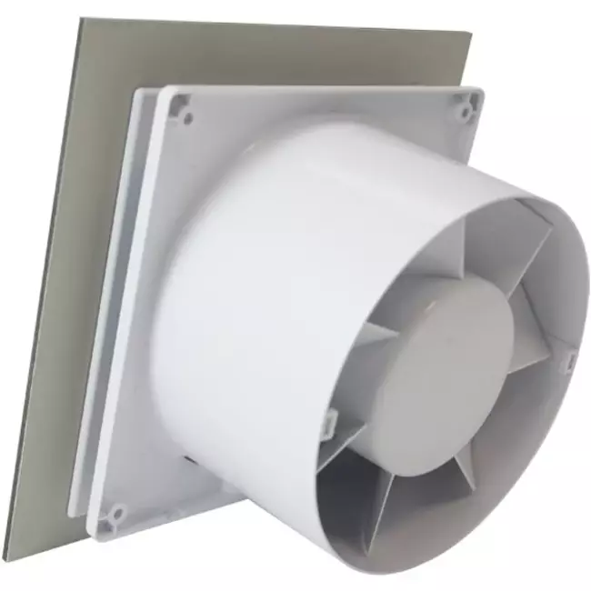 Air Roxy badkamerventilator met aansluitdiameter 125 mm met timer - front goud aluminium