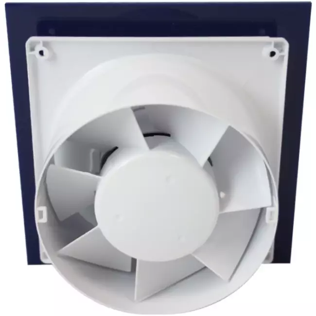 Air Roxy badkamerventilator met aansluitdiameter 100 mm met timer en vertraagde start - kunststof front blauw