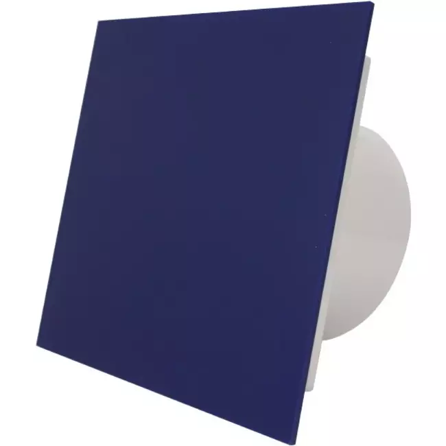 Air Roxy badkamerventilator met aansluitdiameter 100 mm met timer en vertraagde start - kunststof front blauw