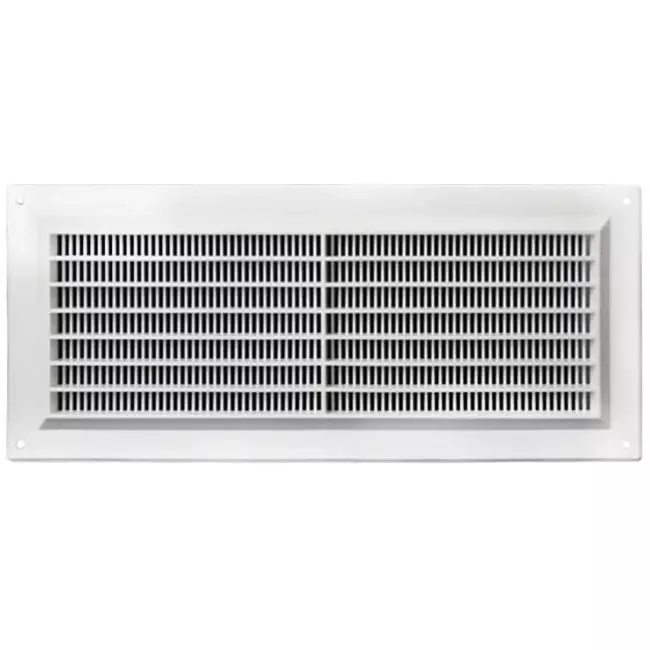 Ventilatierooster rechthoekig met grill 130x300 wit - VR1330