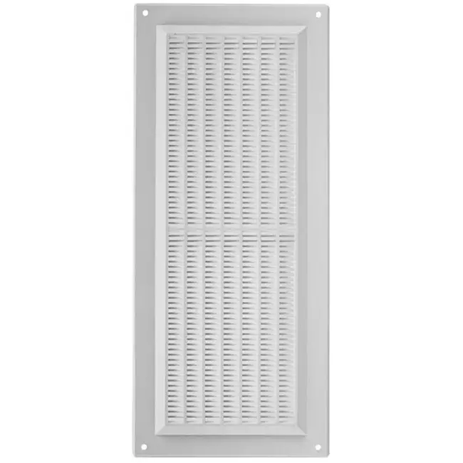 Ventilatierooster rechthoekig met grill 130x300 wit - VR1330