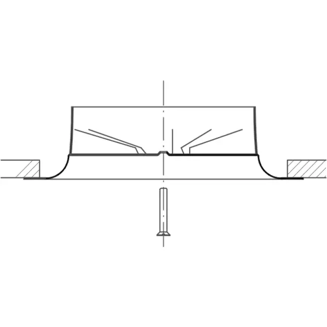Diffuseur à jet hélicoïdal avec anneau diffuseur, fixation centrale par vis Ø 250mm