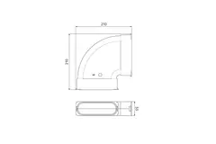 Ubbink Air Excellent 45SC kit bocht horizontaal