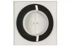 Ventilatieventiel afvoer metaal vierkant Ø100 mm wit met klemveren - DVSQ100