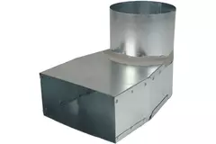 Lepe hoekstuk 170x80 mm naar diameter 125 mm