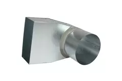 Lepe hoekstuk 170x80 mm naar diameter 125 mm