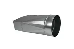 Verloopstuk 170x80 mm naar diameter 125 mm tbv instortkanaal