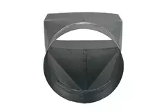 Verloopstuk 170x80 mm naar diameter 125 mm tbv instortkanaal