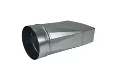 Verloopstuk 170x80 mm naar diameter 125 mm tbv instortkanaal