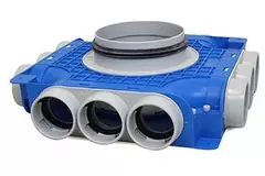 Vent-Axia Uniflexplus subverdeelbox 12 x Ø69mm zijaansluiting met tuit Ø125mm