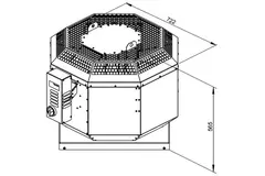 Dakventilator horeca energiezuinig - DVN 400 EC 30