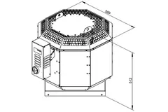 Ventilateur de toit restauration avec contrôle de la fréquence - DVN 315 D4 30