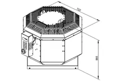 Ventilateur de toit restauration avec contrôle de la fréquence - DVN 355 D4 30