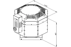 Ventilateur de toit isolé restauration - DVNI 250 D2 30
