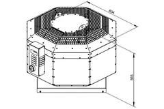 Ventilateur de toit isolé restauration - DVNI 400 D4 30