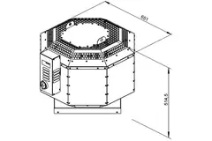 Ventilateur de toit isolé restauration - DVNI 315 EC 30