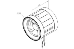 Buisventilator 150mm mixed-flow ETAMASTER - EM 150 EC 02