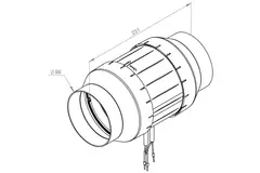 Ventilateur de gaines Ruck Etamaster avec moteur EC - 195 m³/h -Ø 100 mm + régulateur PWM