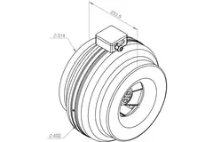 Ventilateur de gaines Ruck 1170m³/h - Ø 315 mm + régulateur électronique continu 1,0 A